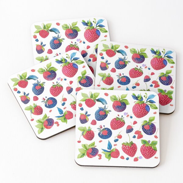 Item preview, Summer berry nice. Strawberry, blueberry, berry pattern. designed and sold by DO-artbyDeliaO.
