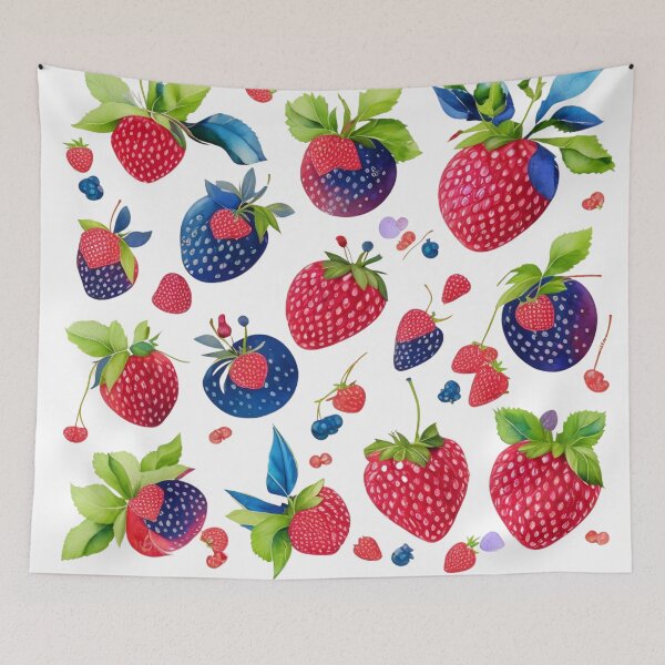 Item preview, Summer berry nice. Strawberry, blueberry, berry pattern. designed and sold by DO-artbyDeliaO.