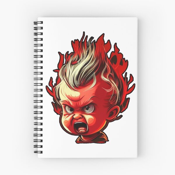 Item preview, Fury Kid on fire, hot-headed illustration designed and sold by pongthep-ks.