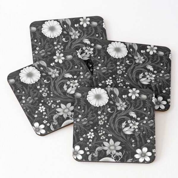 Item preview, Kicrino - Jardín de flores blanco y negro (4/8) designed and sold by sabantha.