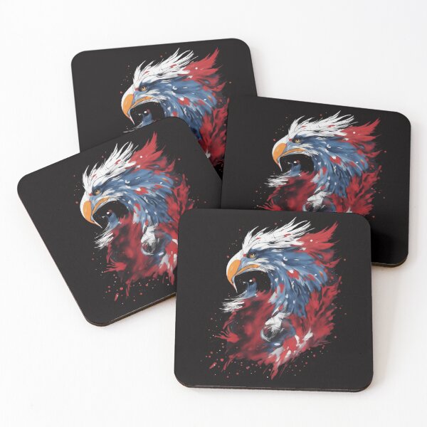 Item preview, portrait of an eagle against the background of the flag designed and sold by jkrphoto.