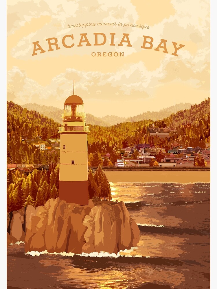 Life Is Strange Arcadia Bay Travel Poster Sunset Greeting Card By Carvill Redbubble