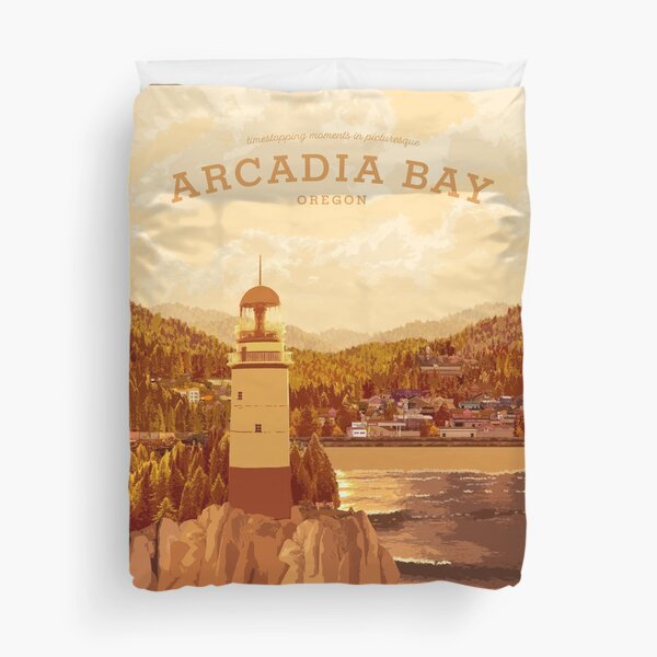 Life is Strange - Arcadia Bay Travel Poster (Sunset) Duvet Cover