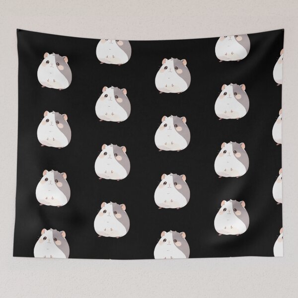 Item preview, cute black white hamster, for hamster mom designed and sold by ArtHideaway.
