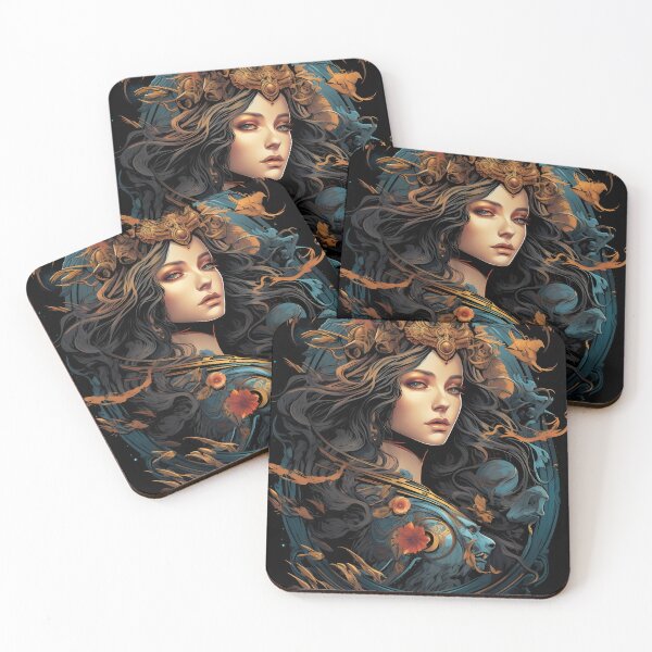Item preview, Valkyrie - Girl with Flowers and Dragonflies designed and sold by KamilMalinowski.