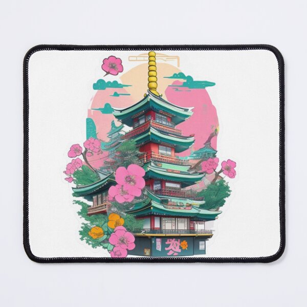 Item preview, Pastel charm adorns Japanese temple landmark stickers and more. designed and sold by mefirefire.