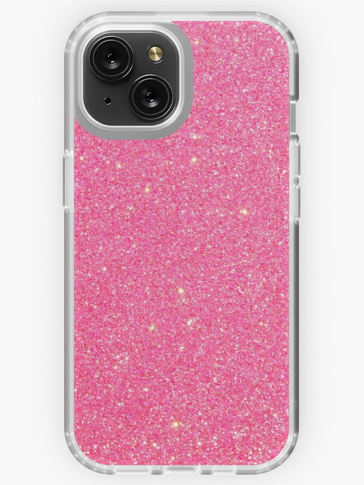 Hot pink glitter iPhone Case