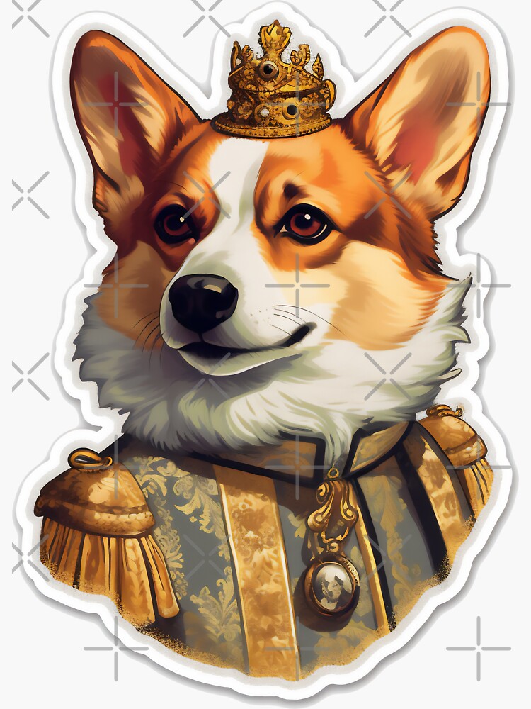 Royal Corgi Vinyl Sticker Royal Corgi Vinyl Sticker