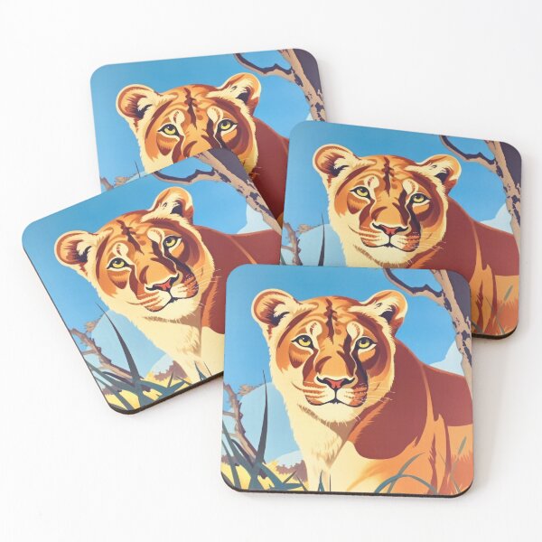 Item preview, observing lioness designed and sold by Deep-Dream-Darkness.