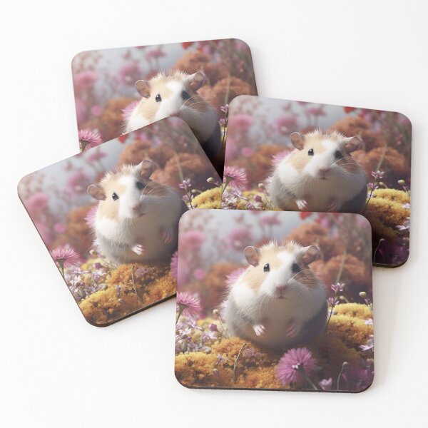 Item preview, Hamster in the field of flowers designed and sold by PoppinArtFox.