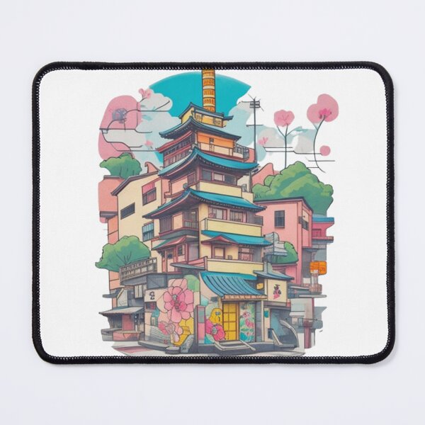 Item preview, Pastel charm adorns Japanese temple landmark stickers and more. designed and sold by mefirefire.