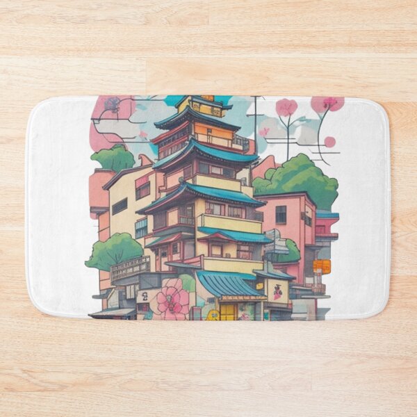 Item preview, Pastel charm adorns Japanese temple landmark stickers and more. designed and sold by mefirefire.