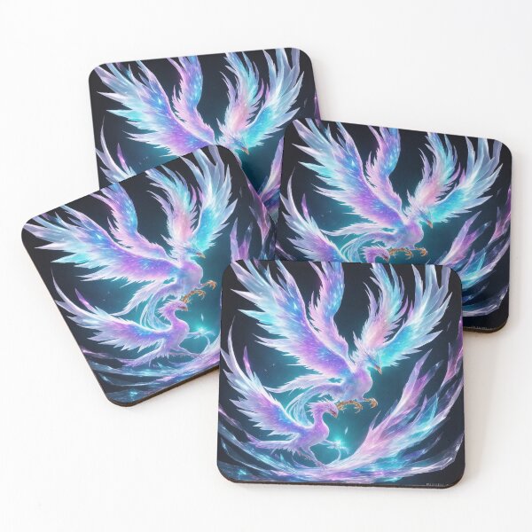 Item preview, Gorgeous Chaos: A Shimmering Crystal Phoenix in Raw Style designed and sold by RedArtG09.