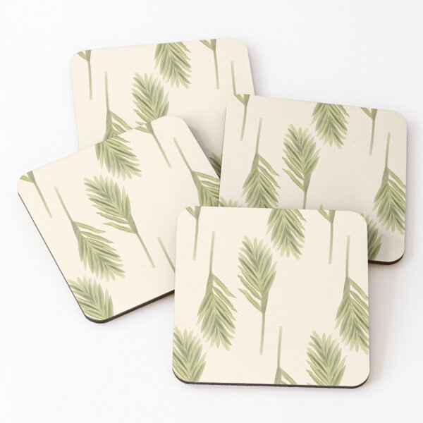 Item preview, Green leaf pattern on neutral background designed and sold by by-jwp.