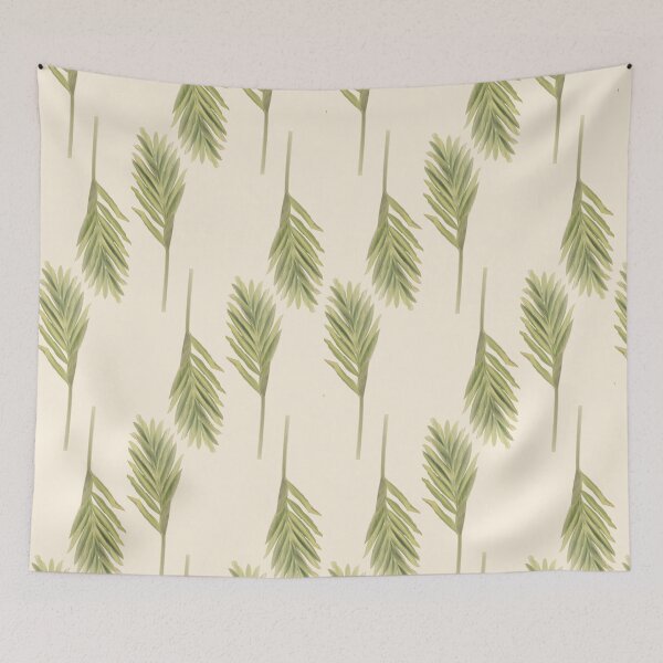 Item preview, Green leaf pattern on neutral background designed and sold by by-jwp.