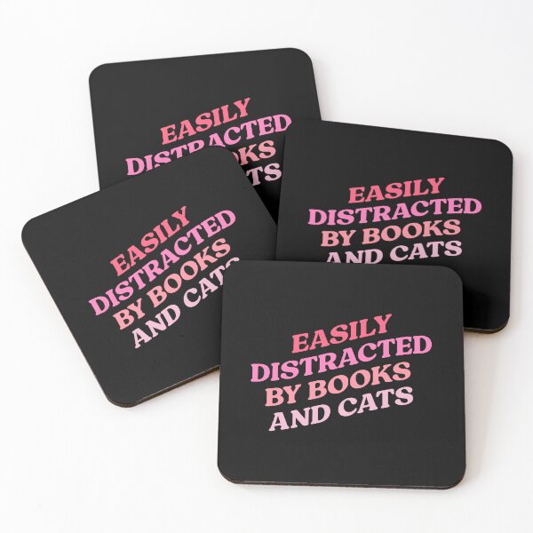 Item preview, Easily distracted by books and cats designed and sold by Portoricat.