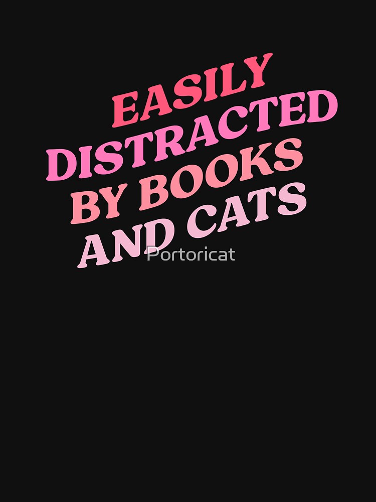 Thumbnail 7 von 7, Funktionsshirt, Lässt sich leicht durch Bücher und Katzen ablenken designt und verkauft von Portoricat.