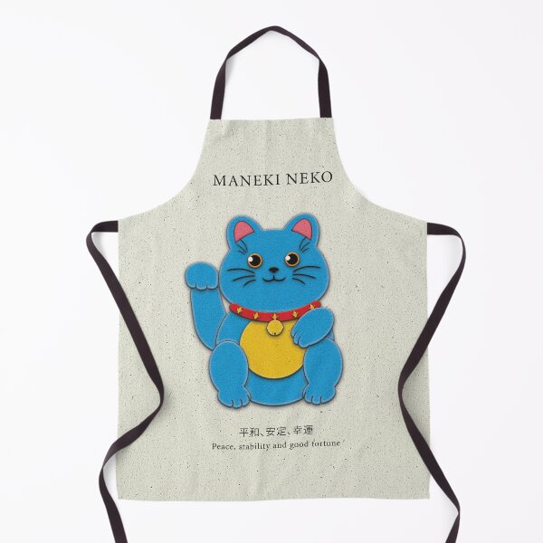Item preview, Blue Maneki-Neko: Bringing Peace, Stability, and Good Fortune designed and sold by VRMediaDecor.