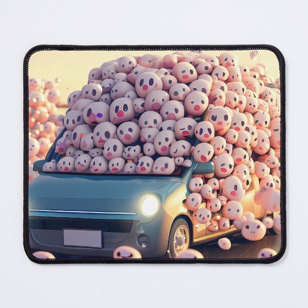 Item preview, Cute Happy Blob Clown Car Van Overflowing designed and sold by Berserkergang.