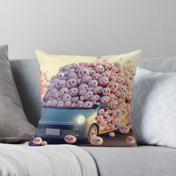 Item preview, Cute Happy Blob Clown Car Van Overflowing designed and sold by Berserkergang.