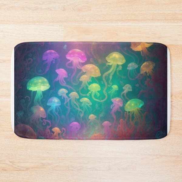 Item preview, Enchanting Underwater World: Vibrant Jellyfishes in Rainbow Colors designed and sold by RedArtG09.