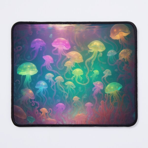 Item preview, Enchanting Underwater World: Vibrant Jellyfishes in Rainbow Colors designed and sold by RedArtG09.