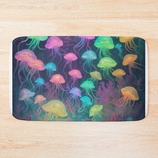 Item preview, Captivating Glow: Realistic Jellyfishes Illuminated in Rainbow Hues designed and sold by RedArtG09.
