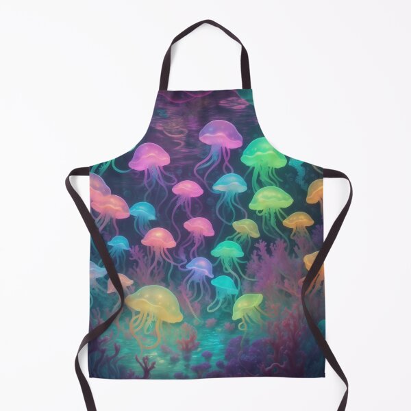 Item preview, Captivating Glow: Realistic Jellyfishes Illuminated in Rainbow Hues designed and sold by RedArtG09.