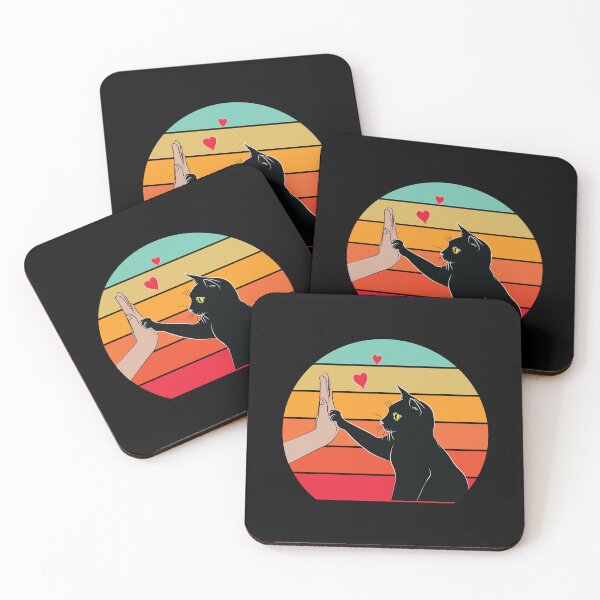 Item preview, Cat High Five - Life is Good a Cat Makes it Better - Cat Lover - Black Cat designed and sold by PolyPixel.