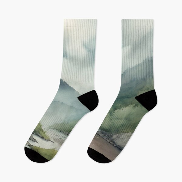 Item preview, Foggy Mountain Landscape 26 - Pintura china designed and sold by joejiing.