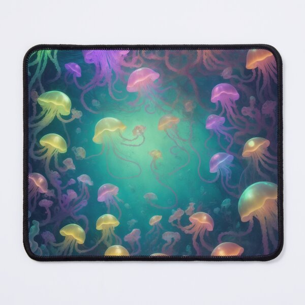 Item preview, Intricate Underwater Delight: A Stunning Display of Rainbow Jellyfishes designed and sold by RedArtG09.