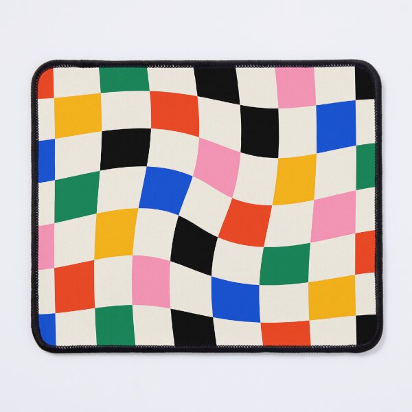 Item preview, Bauhaus Warped Checkerboard Colorful designed and sold by ahumbleconcept.