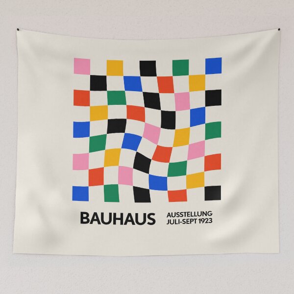 Item preview, Bauhaus Warped Checkerboard Colorful designed and sold by ahumbleconcept.