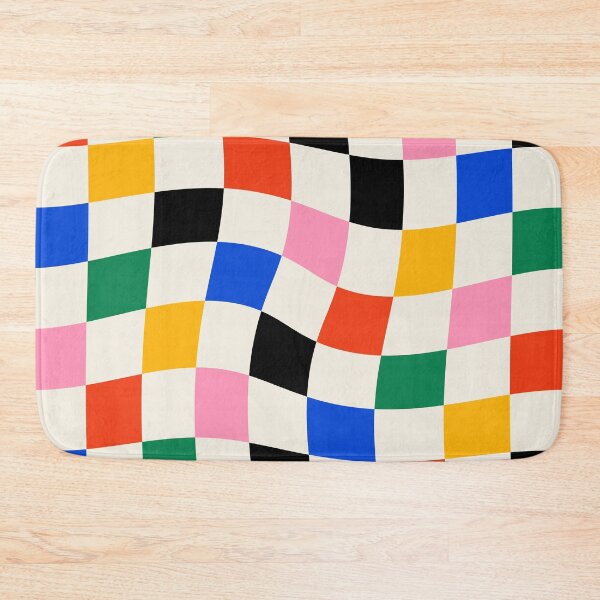 Item preview, Bauhaus Warped Checkerboard Colorful designed and sold by ahumbleconcept.
