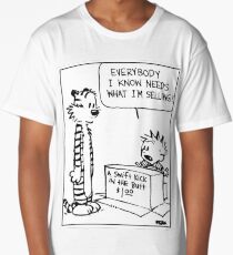 Calvin and Hobbes "A Swift Kick in the Butt" Comic Strip Long T-Shirt