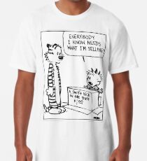 Calvin and Hobbes "A Swift Kick in the Butt" Comic Strip Long T-Shirt