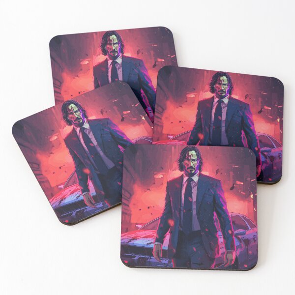 Item preview, Injured John Wick and broken car poster designed and sold by justredbubble1.