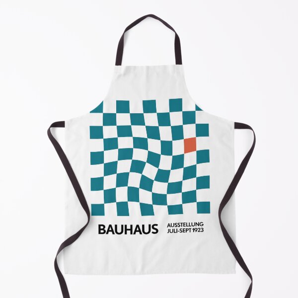 Item preview, Bauhaus Warped Checkerboard Turquoise Orange designed and sold by ahumbleconcept.