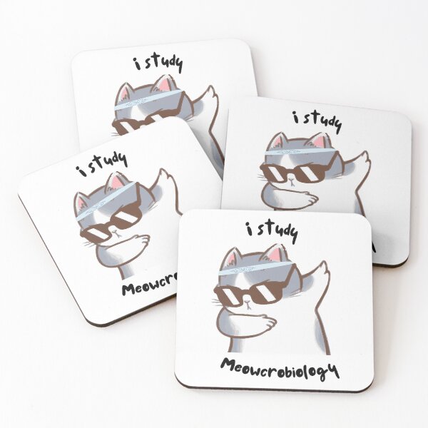 Item preview, I study meowcrobiology, cat themed design, cute, kawaii designed and sold by winslow-elanes.