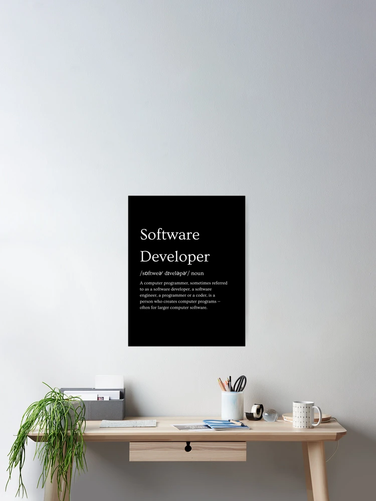 Thumbnail 2 of 3, Poster, Software Developer designed and sold by AdorableStudio.