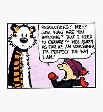 Calvin and Hobbes Comic Strip Photographic Print