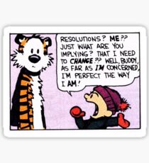Calvin and Hobbes Comic Strip Sticker