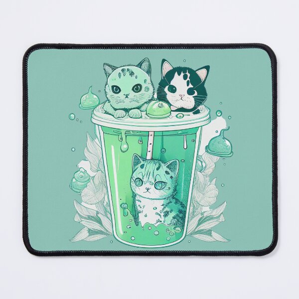 Item preview, Frappuccino Neko - Mint Cool Whip designed and sold by SnarkyDoodles.