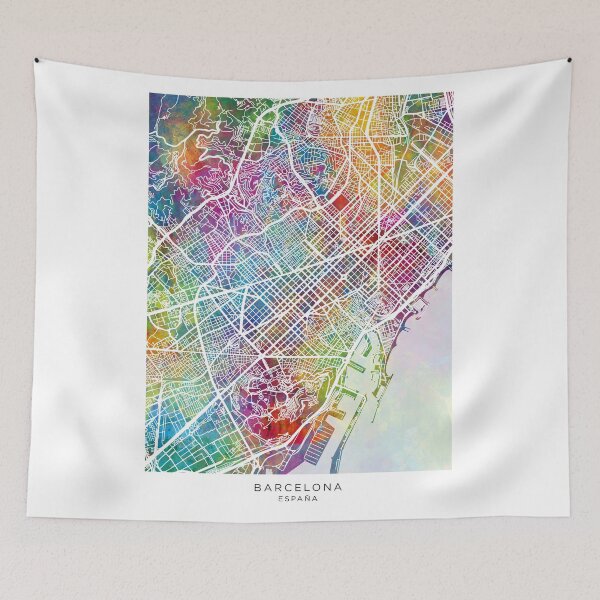 Item preview, Barcelona Spain City Map designed and sold by ArtPrints.