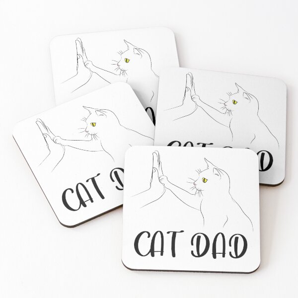Item preview, Cat Dad High Five - Cat Lover - Black Cat - Life is Good a Cat Makes it Better designed and sold by PolyPixel.