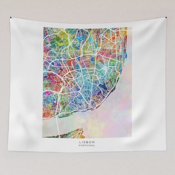 Item preview, Lisbon Portugal City Map designed and sold by ArtPrints.