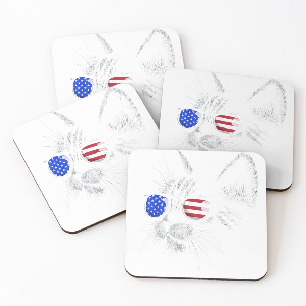 Item preview, Cat 4th of July Meowica Merica designed and sold by HowardMichalArt.