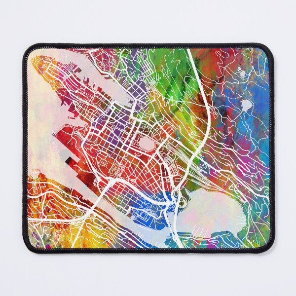 Item preview, Bergen Norway City Map designed and sold by ArtPrints.