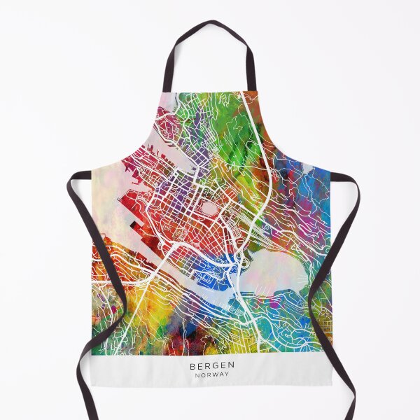 Item preview, Bergen Norway City Map designed and sold by ArtPrints.