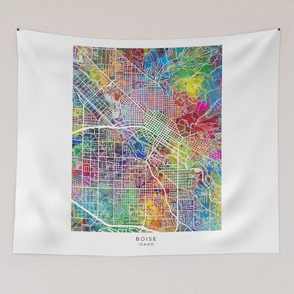 Item preview, Boise Idaho City Street Map designed and sold by ArtPrints.